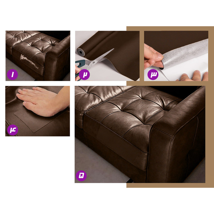 چسب چرمی نادیاهوم مدل brown40 طول 1 متر