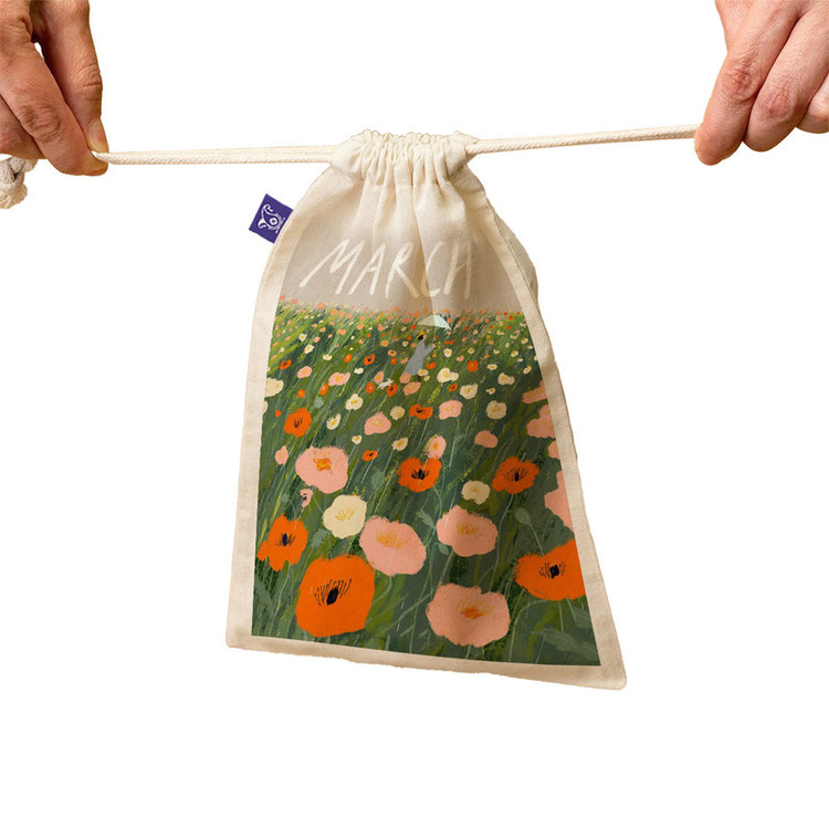 کیسه نان و سبزی ترمه طراحان ایده مدل طرح طبیعت گل گلی کد Strm0777 - M