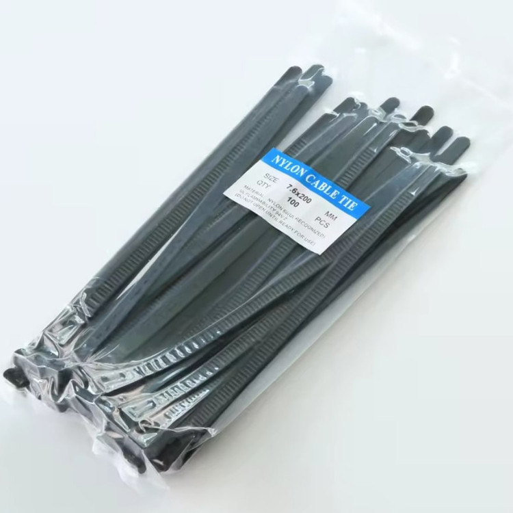 بست کمربندی مدل بازشونده سایز 7.8×200 میلیمتر بسته 100 عددی