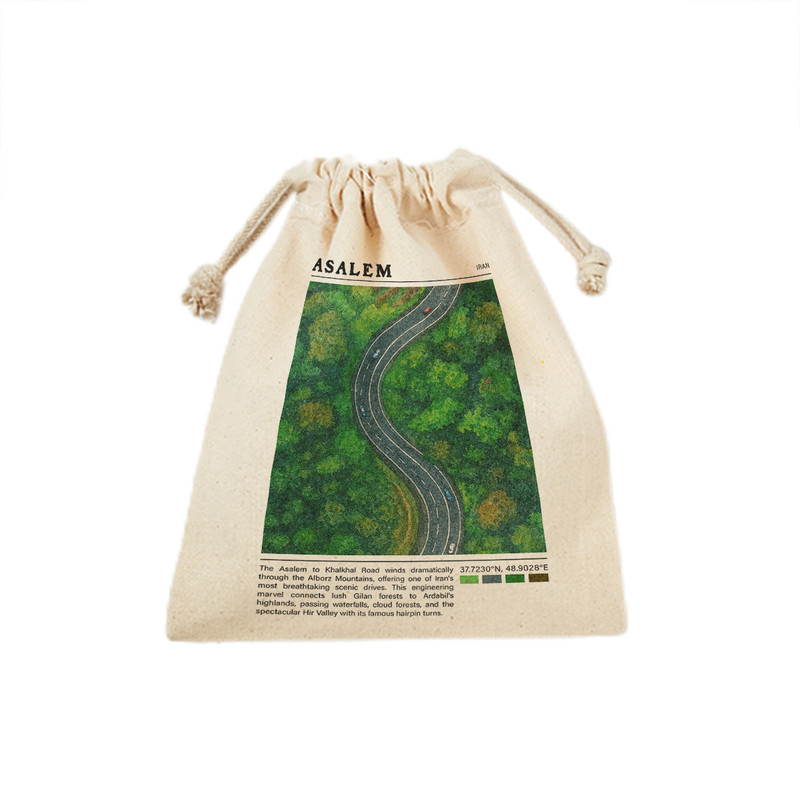 کیسه نان و سبزی ترمه طراحان ایده مدل جاده اسالم خلخال کد map0840 - M سایز 23x33 سانتی متر