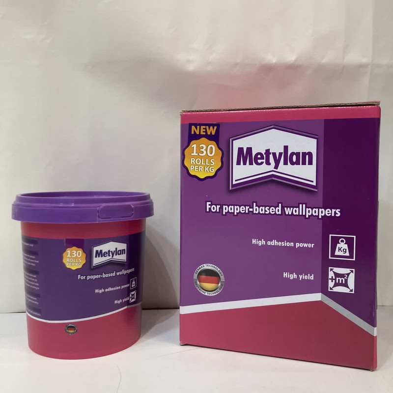 چسب کاغذ دیواری هنکل مدل Metylan وزن 400 گرم