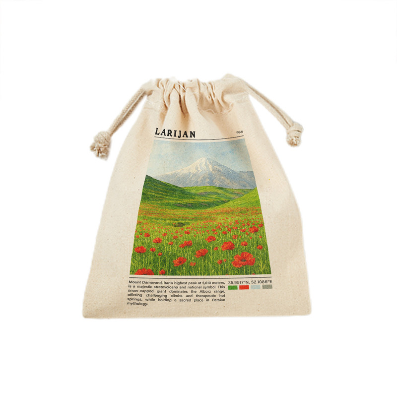 کیسه نان و سبزی ترمه طراحان ایده مدل قله دماوند لاریجان کد map0828 - M سایز 23x33 سانتی متر