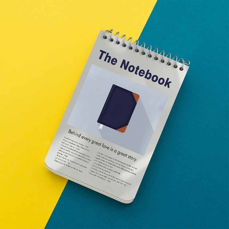 دفتر یادداشت 50 برگ خندالو طرح دفترچه خاطرات (The Notebook) کد F13822