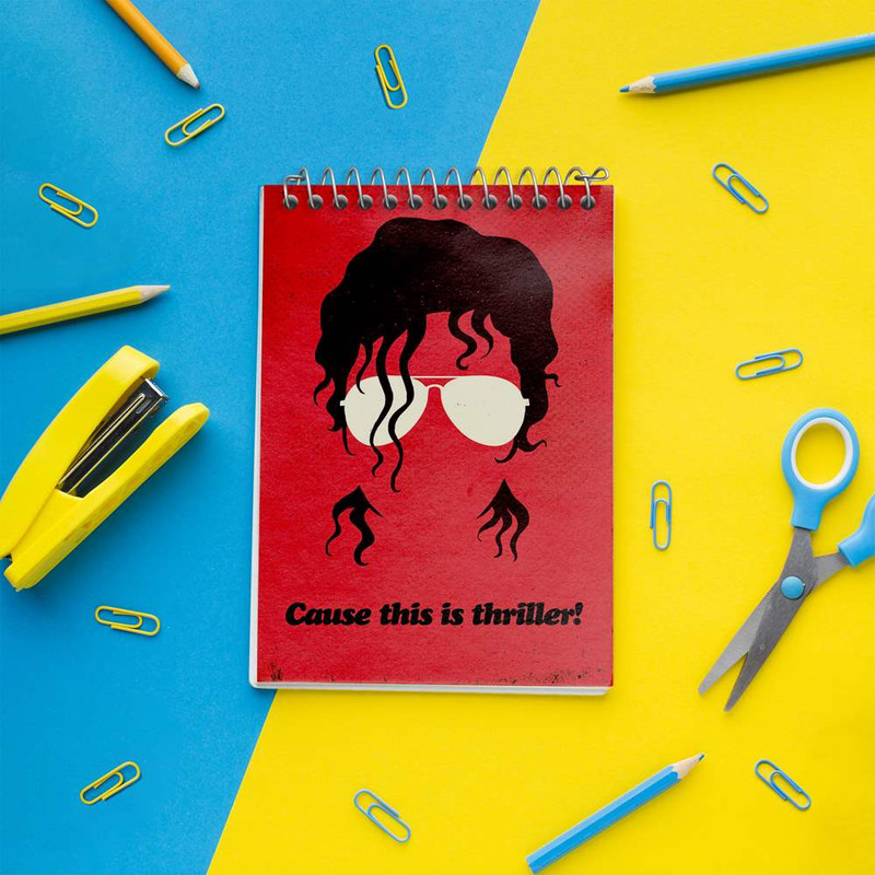 دفتر یادداشت 50 برگ خندالو مدل مایکل جکسون Michael Jackson کد 3289