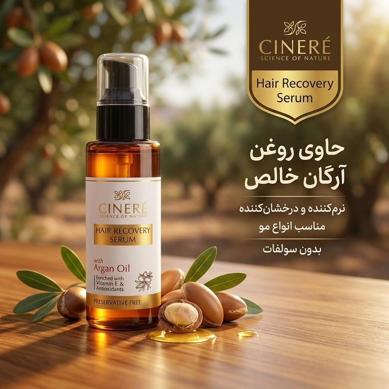 سرم احیا کننده موی سینره مدل آرگان حجم 100 میلی لیتر