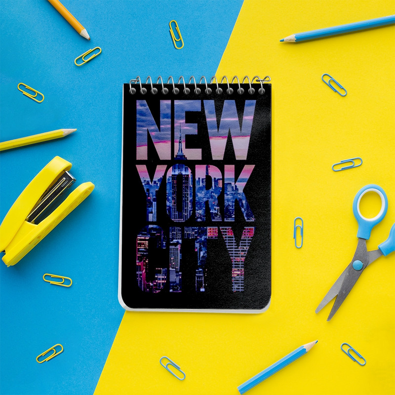 دفتر یادداشت 50 برگ خندالو طرح نیویورک (New York) کد F7019
