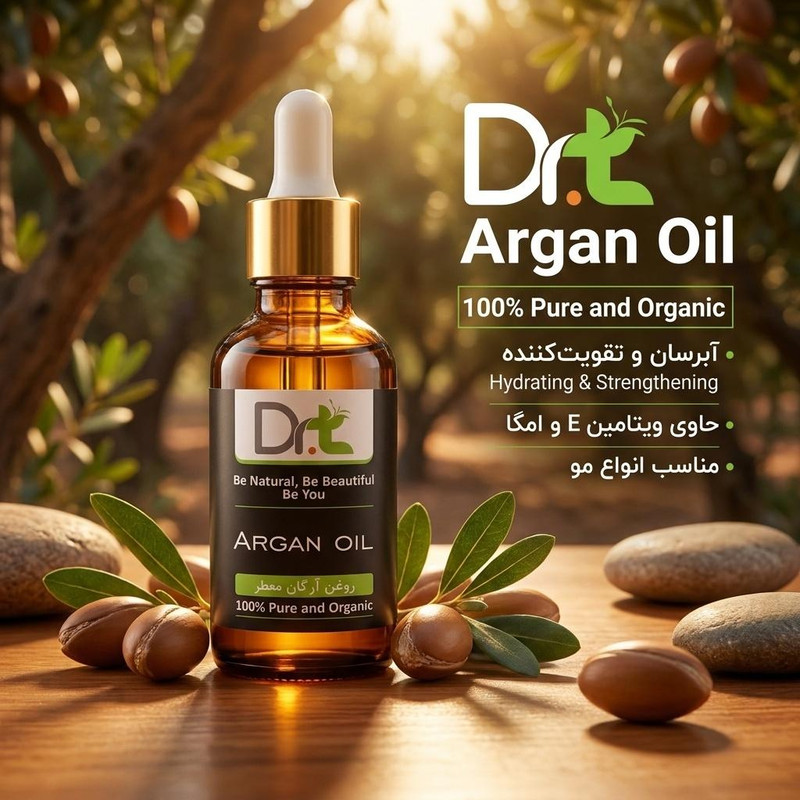 روغن آرگان دکتر تی مدل 01 حجم 50 میلی لیتر