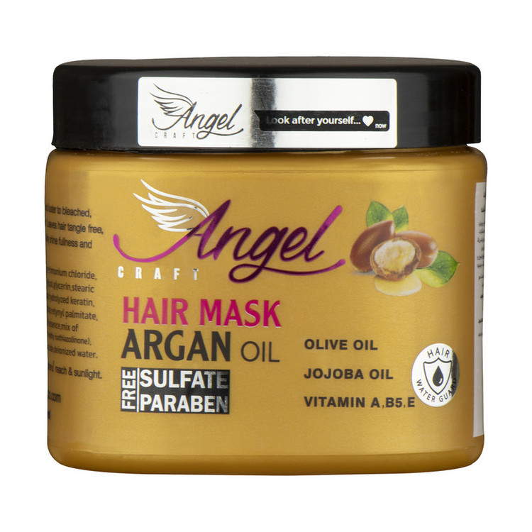 ماسک مو انجل کرفت مدل کراتین و آرگان حجم 500 میلی لیتر مجموعه 2 عددی