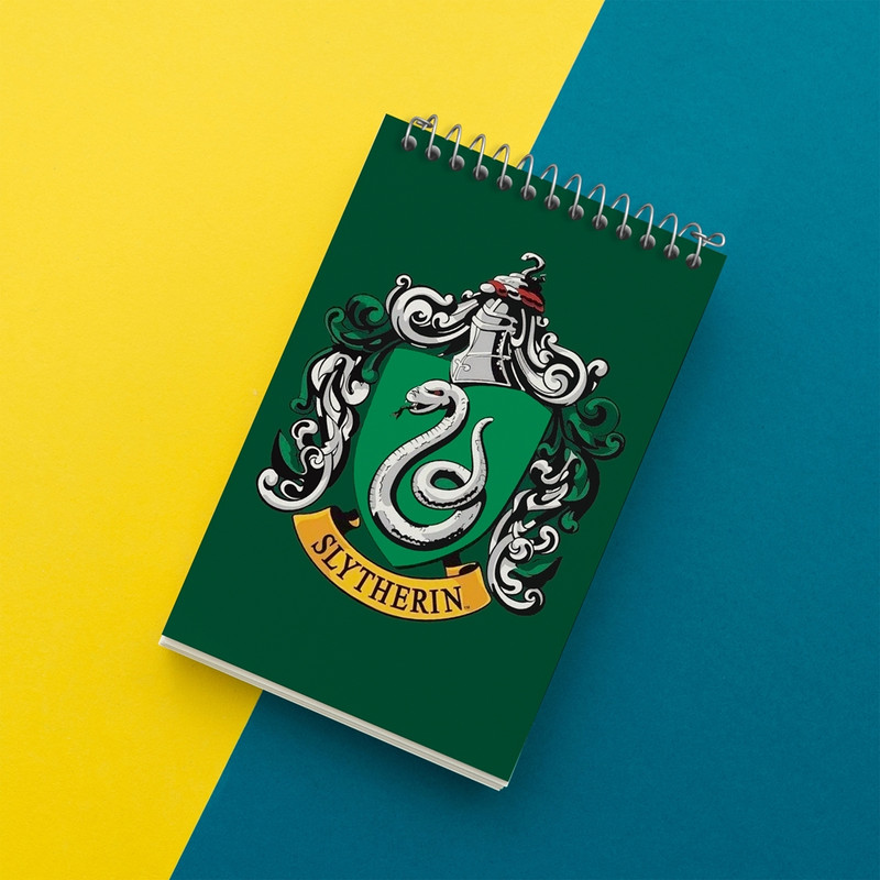 دفتر یادداشت 50 برگ خندالو مدل اسلیترین هری پاتر Harry Potter کد 19360