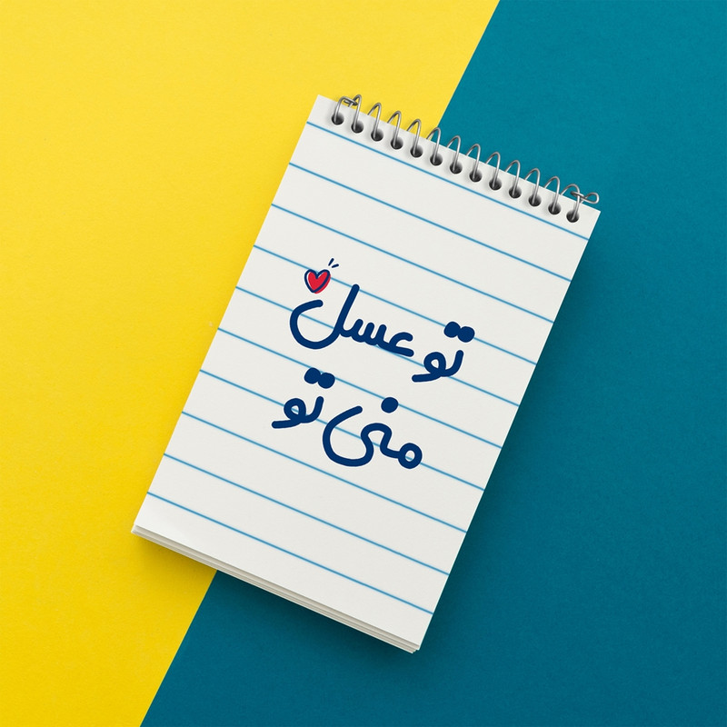 دفتر یادداشت 50 برگ خندالو مدل تو عسل منی تو کد 7887