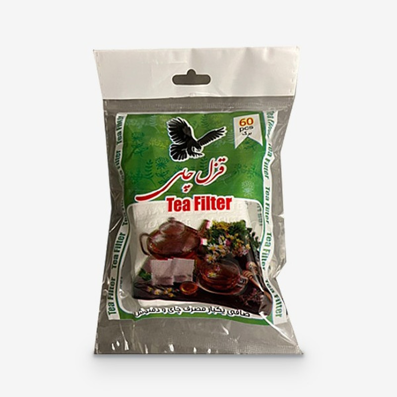 فیلتر چای قزل چای مدل کیسه ای بسته 60 عددی