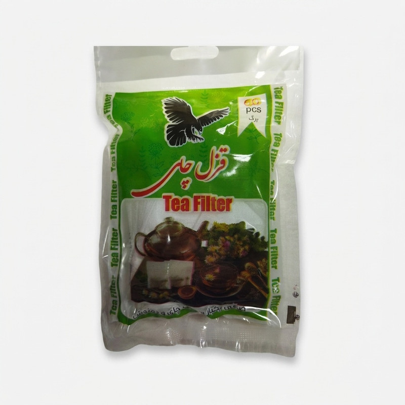 فیلتر چای قزل چای مدل کیسه ای بسته 60 عددی مجموعه پنج عددی