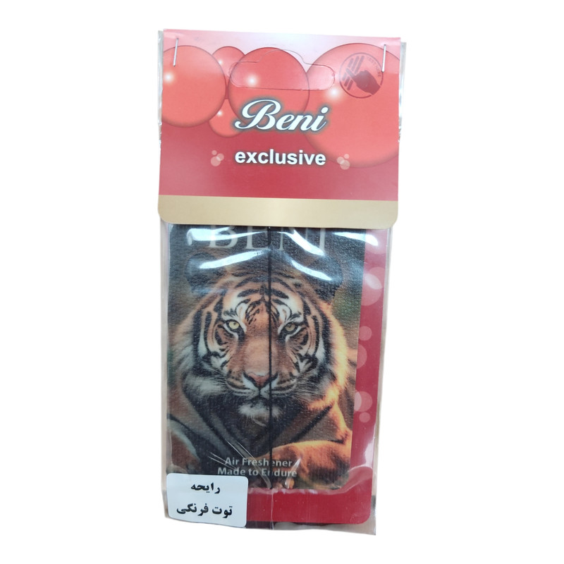 خوشبو کننده خودرو بنی مدل تایگر با رایحه توت فرنگی