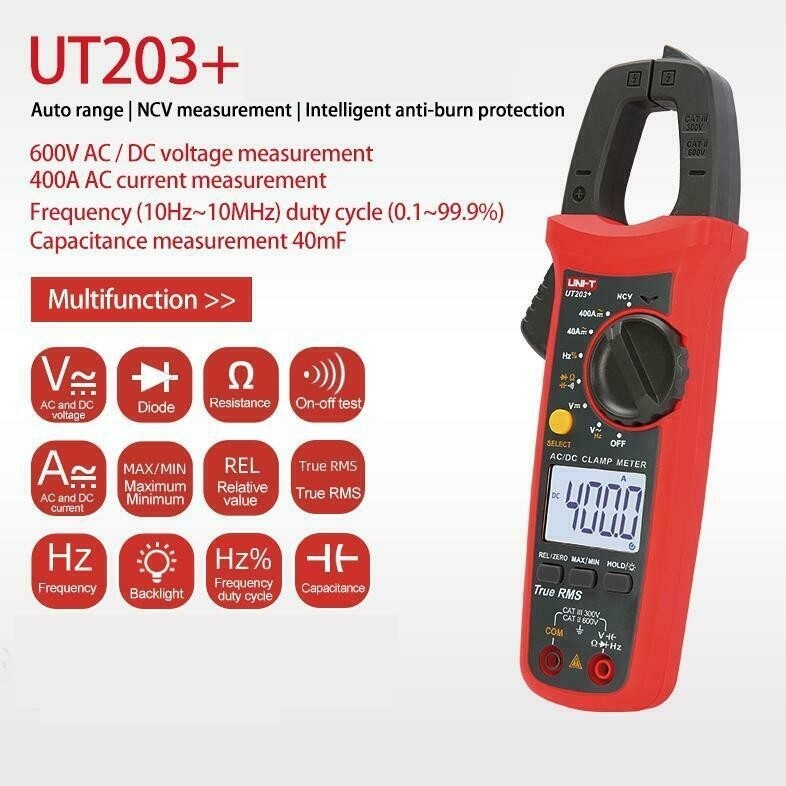 آمپر متر یونی-تی مدل UT203 PLUS
