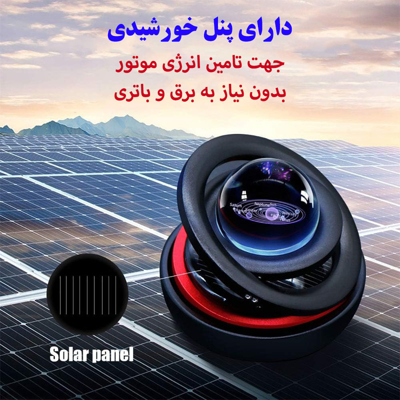 خوشبوکننده خودرو خورشیدی مدل بدنه تمام فلزی کد Milky Way