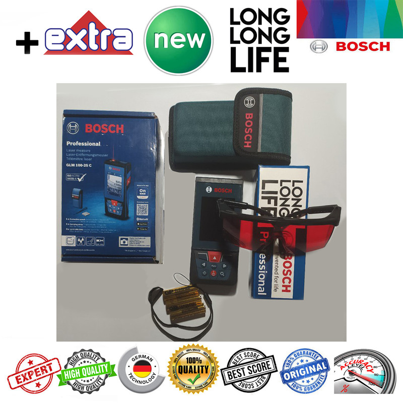 متر لیزری بوش مدل GLM 100-25 C ح