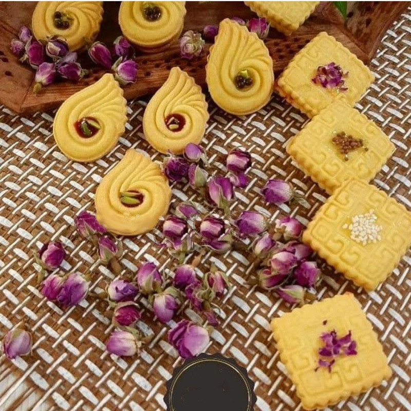 کاتر شیرینی پزی به گز مدل پر طاووس مجموعه 2 عددی