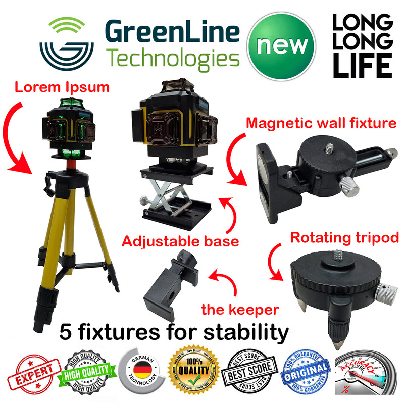 تراز لیزری ماکیتا مدل فوق هوشمند 4 بعدی کد Makita 360-4D - Green Line