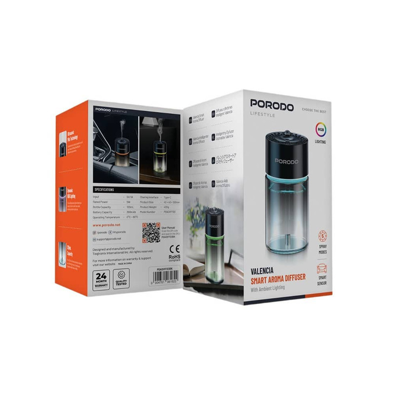 خوشبوکننده خودرو پرودو مدل PDADIFFD3BK با رایحه Ocean حجم 120 میلیلیتر