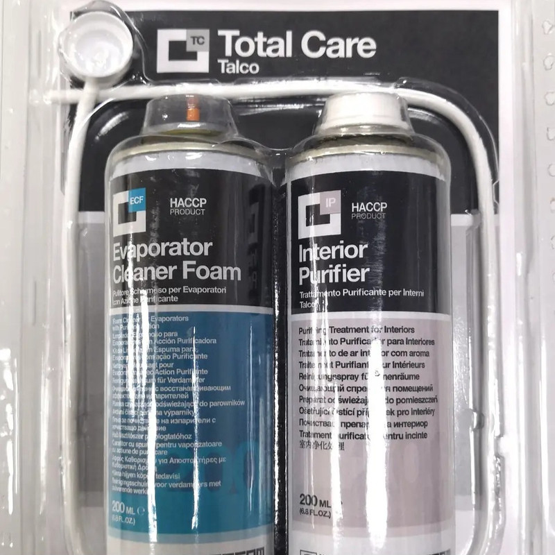 اسپری رفع بوی بد و خوشبوکننده کولرگازی و کولر خودرو ارکام مدل Total care رایحه تالک حجم 400 میلی لیتر