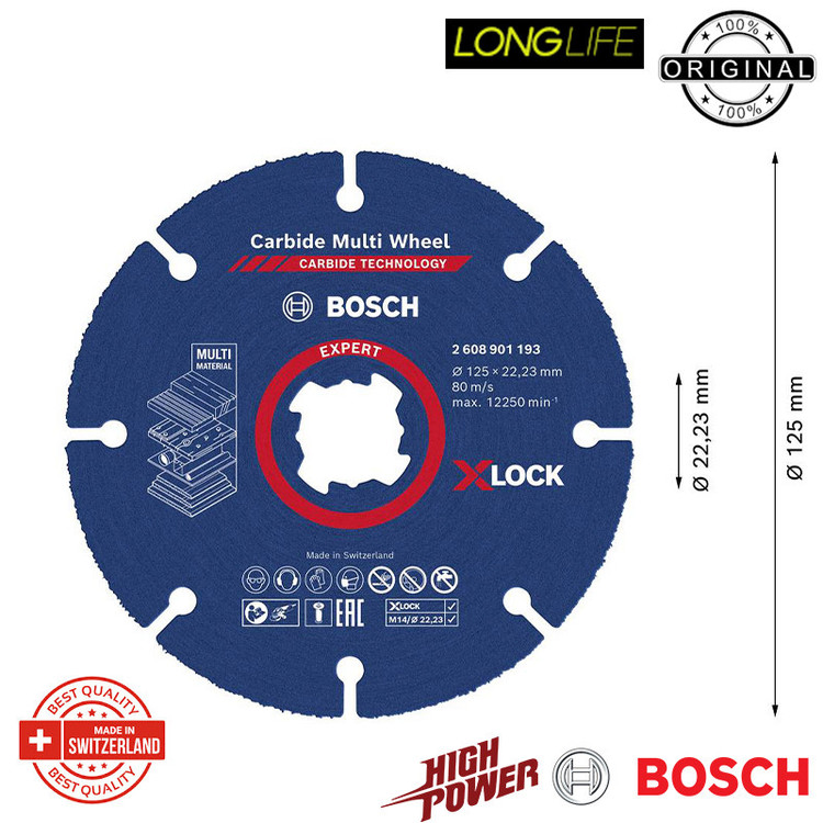 تیغ اره مولتی متریال بوش مدل کاربیدی کد X lock 125 mm