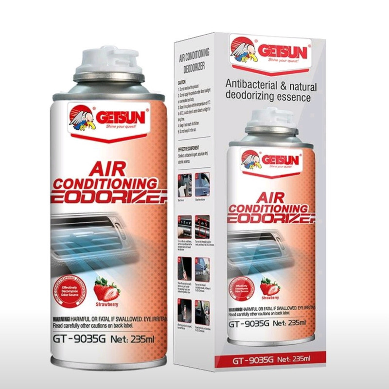 اسپری آنتی باکتریال سیستم تهویه خودرو گتسان مدل GT-9035G با رایحه توت فرنگی حجم 235 میلیلیتر