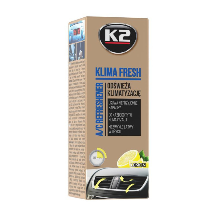 اسپری خوشبوکننده و ضدعفونی کننده کابین خودرو کی تو مدل KLIMA FRESH Lemon حجم 150 میلی لیتر