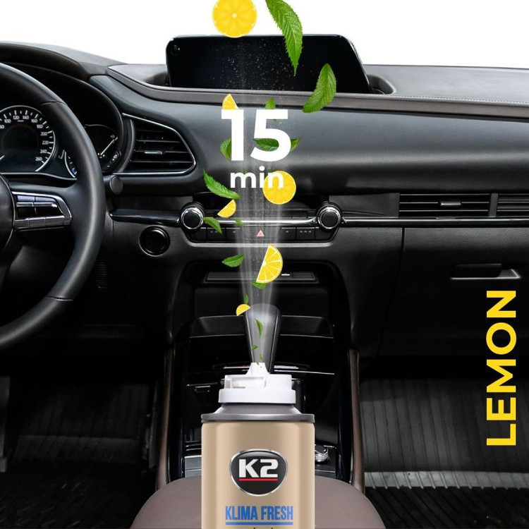 اسپری خوشبوکننده و ضدعفونی کننده کابین خودرو کی تو مدل KLIMA FRESH Lemon حجم 150 میلی لیتر