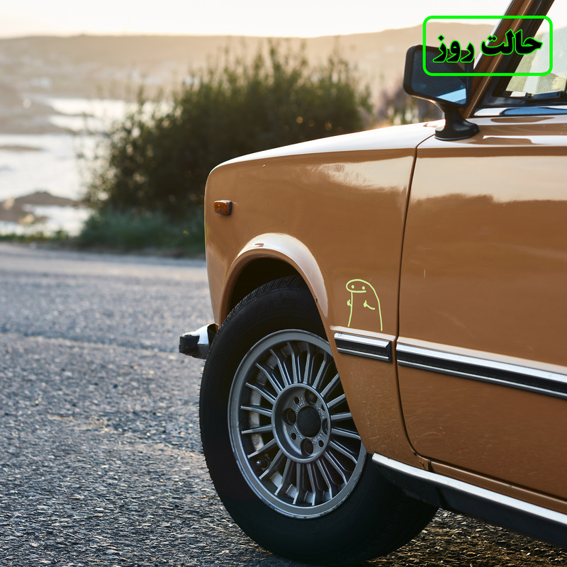 برچسب بدنه خودرو مدل شب تاب طرح لایک کدCK