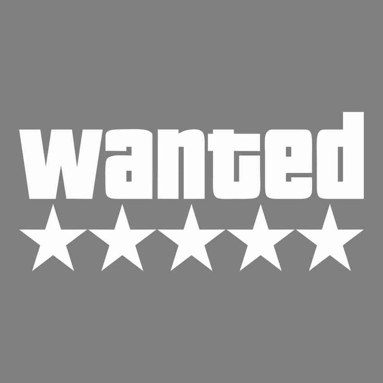 برچسب بدنه خودرو طرح تحت تعقیب WANTED کد MT-W457