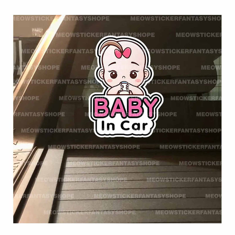 برچسب بدنه خودرو میو استیکر طرح Baby on board- کد OffC24