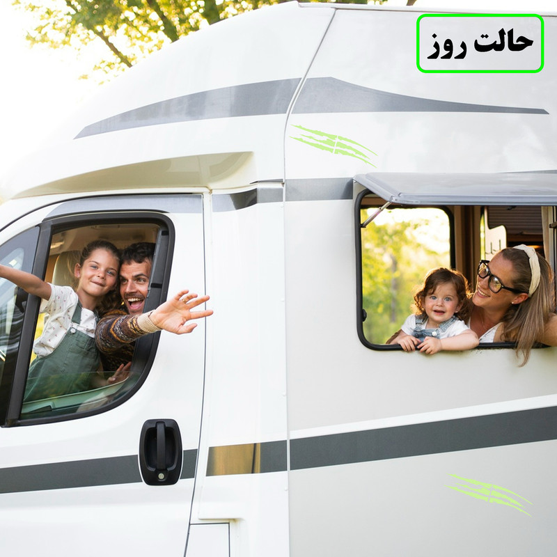 برچسب بدنه خودرو مدل شبنما طرح مانستر کد 011