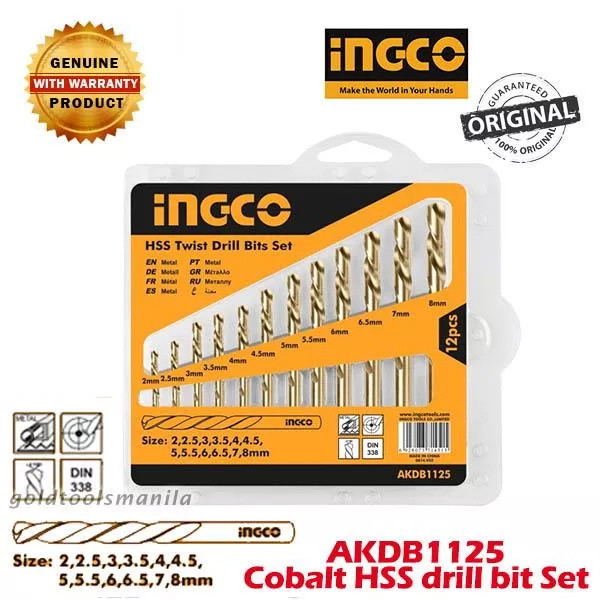 مته آهن اینکو مدل AKDB1125 مجموعه 12 عددی