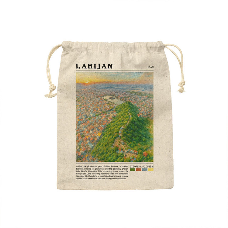 کیسه نان و سبزی ترمه طراحان ایده مدل شیطان کوه لاریجان کد map0837 - S سایز 19x19 سانتی متر
