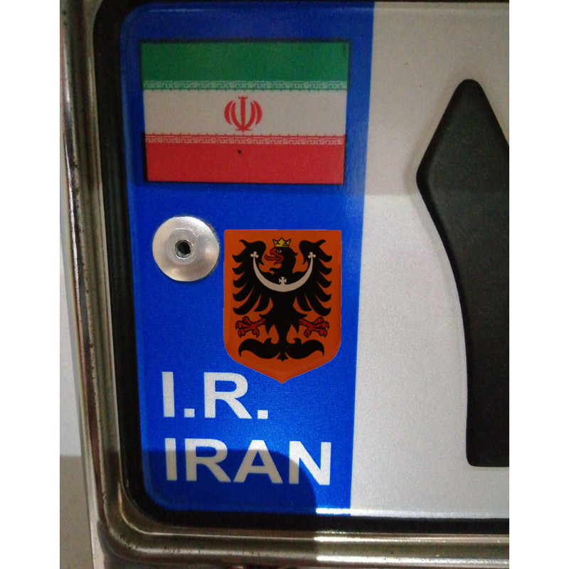 برچسب ژله ای خودرو مدل پلاک خودرو طرح عقاب کد ore بسته دو عددی