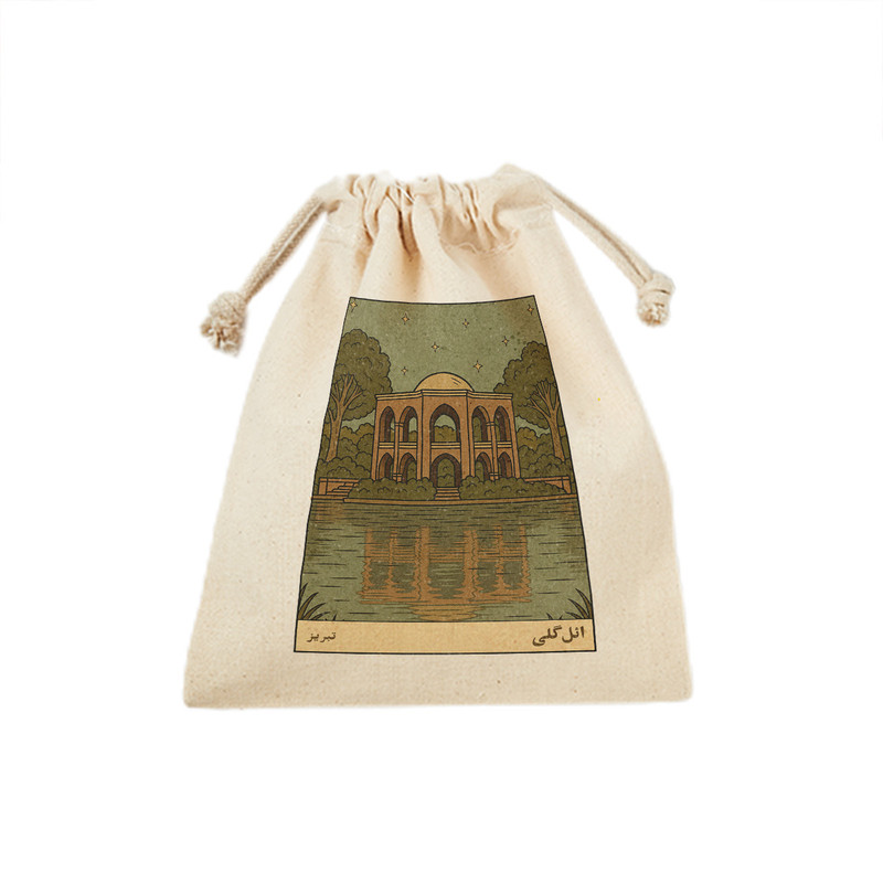 کیسه نان و سبزی ترمه طراحان ایده مدل کارت ائل گلی تبریز کد map1500 - S سایز 19x19 سانتی متر