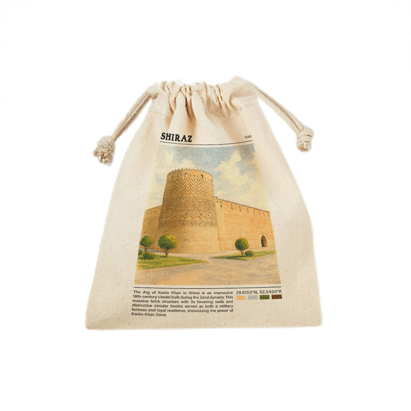 کیسه نان و سبزی ترمه طراحان ایده مدل ارگ کریم خان شیراز کد map0823 - M سایز 23x33 سانتی متر