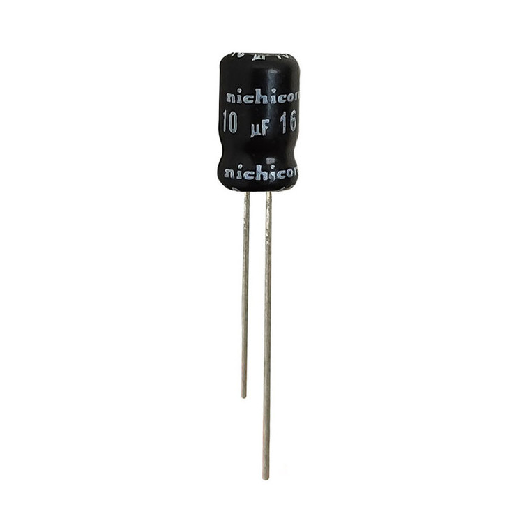 خازن الکترولیت 10 میکروفاراد 16 ولت نیچیکون مدل SK-1016 بسته 4 عددی