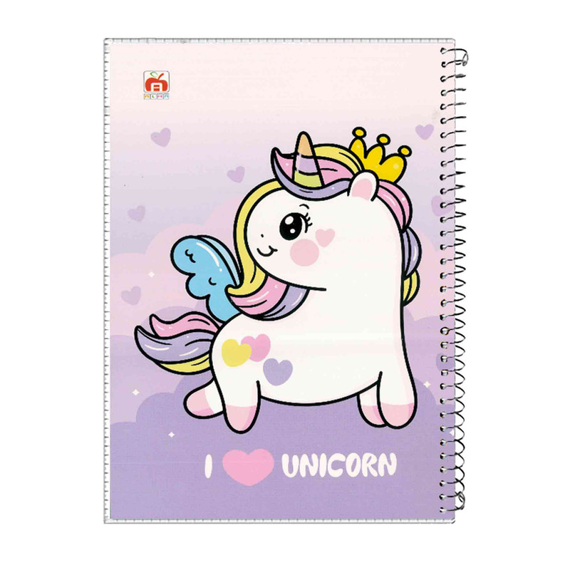 دفتر مشق 40 برگ آلما طرح UNICORN مدل طلقی کد 7417