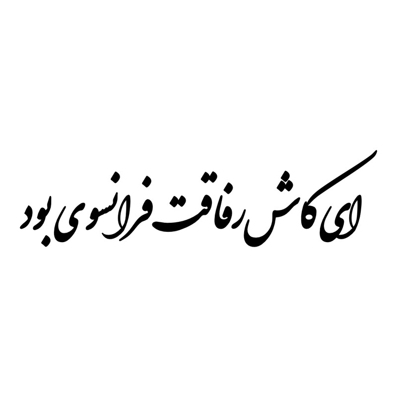 برچسب بدنه خودرو طرح ای کاش رفاقت فرانسوی بود کد MT-B418