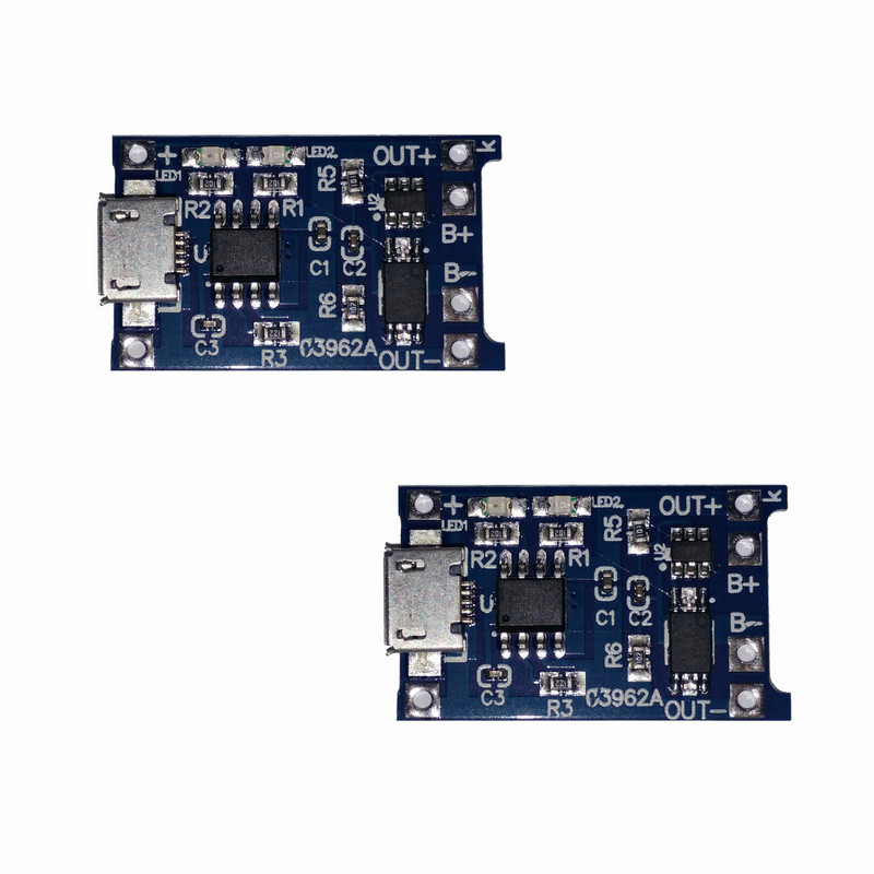 ماژول شارژر باتری مدل TP- 4056 Micro USB بسته 2 عددی