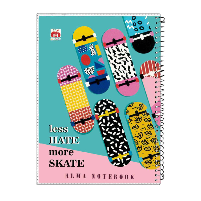 دفتر مشق 40 برگ آلما طرح SKATE مدل طلقی کد 7412