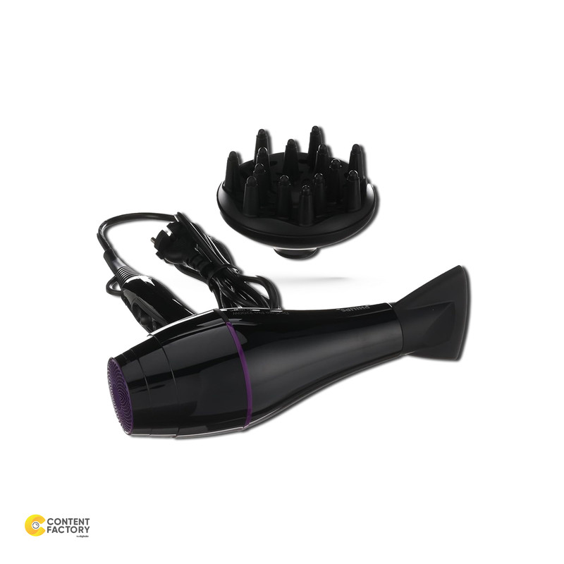 سشوار حرفهای 2200 وات فیلیپس مدل BHD274، موتور AC، وزن 600 گرم، دارای سری متمرکزکننده باریک، متمرکزکننده پهن با ویژگی حجمدهندگی، با قابلیت باد سرد، فناوری تولید یون