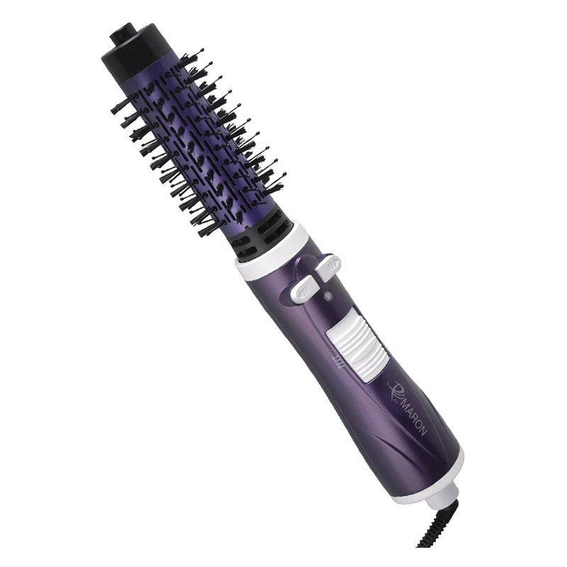 سشوار برسدار چرخشی 1000 وات پرومارون مدل RL-8814، موتور DC، وزن 480 گرم، المنت فلز، با قابلیت باد سرد، فناوری تولید یون، سیم گردان