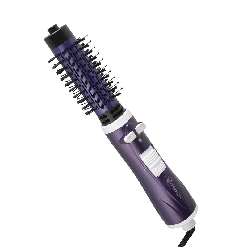 سشوار برسدار چرخشی 1000 وات پرومارون مدل RL-8814، موتور DC، وزن 480 گرم، المنت فلز، با قابلیت باد سرد، فناوری تولید یون، سیم گردان