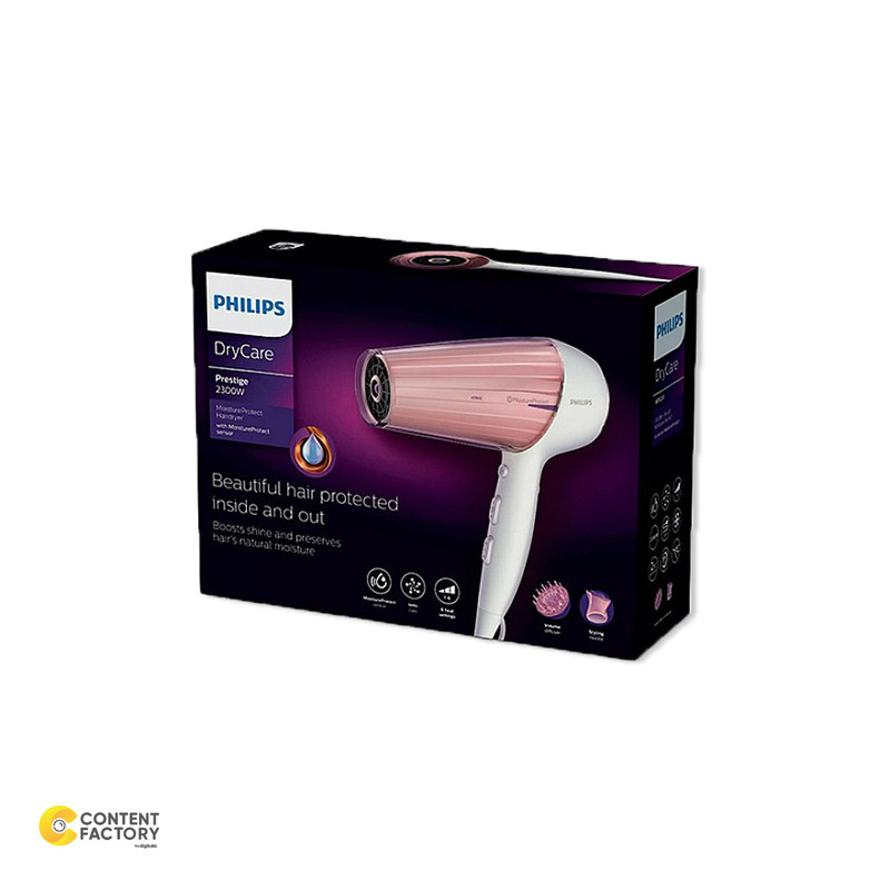 سشوار خانگی فیلیپس مدل HP8280/03 با فناوری Infrared MoistureProtect، توان 2300 وات، موتور DC، کنترل دمای هوشمند، حفظ رطوبت و جلوگیری از آسیب مو