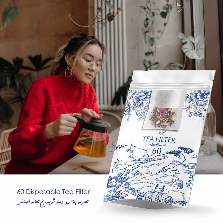 فیلتر چای ایلکا مدل پاکتی بسته 60 عددی