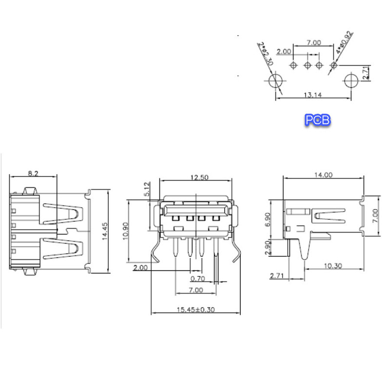 کانکتور USB-A مادگی مدل رایت بسته پنج عددی