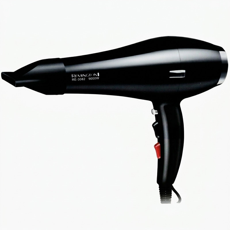 سشوار حرفهای رمینگتون مدل PROLUXE PROFESSIONAL با توان 9000 وات، موتور AC، تنظیم دما در 3 حالت، تنظیم سرعت در 2 حالت، خشککنندگی قوی، همراه با متمرکزکننده باریک