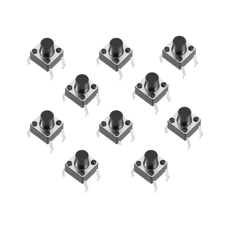 میکروسوئیچ کد 6x6x7 بسته 10 عددی